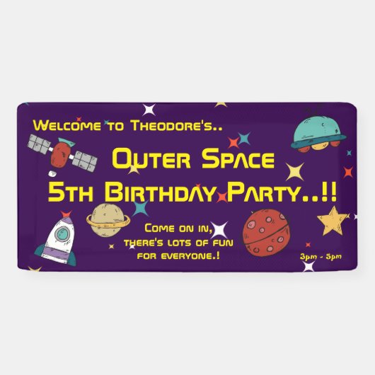 Buitenruimtevaartdag Spandoek (Horizontaal)