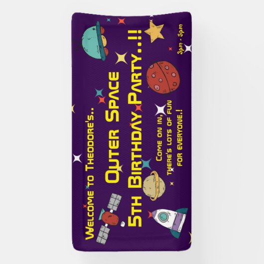 Buitenruimtevaartdag Spandoek (Verticaal)