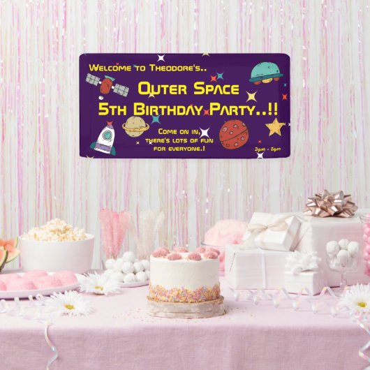 Buitenruimtevaartdag Spandoek (Feest)