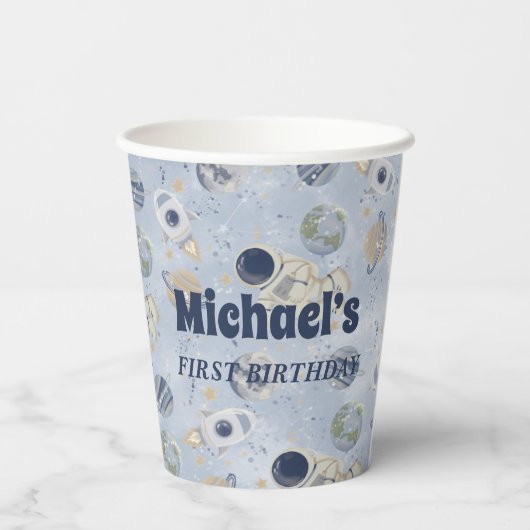 Buitenruimtevaartsterrenastronaut Papieren Bekers (Achterkant)