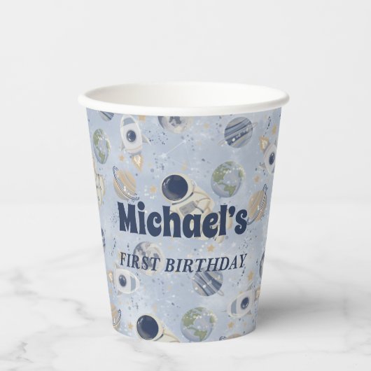 Buitenruimtevaartsterrenastronaut Papieren Bekers (Voorkant)