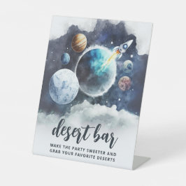 Buitenruimtevaartuigen Aangepast bordje op Verjaar Reclamebord Met Voetstuk