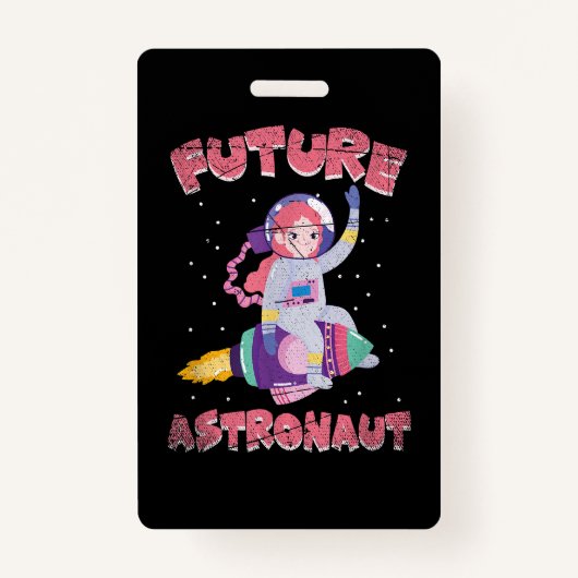 Buitenruimtewetenschap Cosmonaut Kinder Gift Futur Badge (Voorkant)