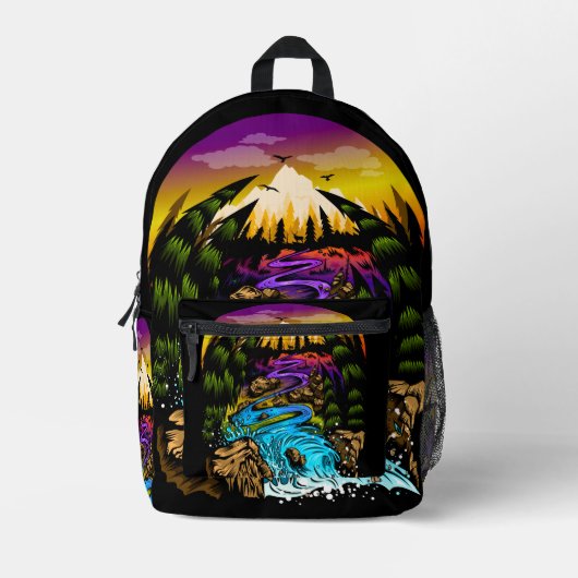 Buitenscène Bedrukte Rugzak (Voorkant)