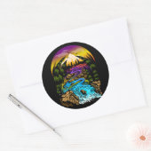Buitenscène Ronde Sticker (Envelop)