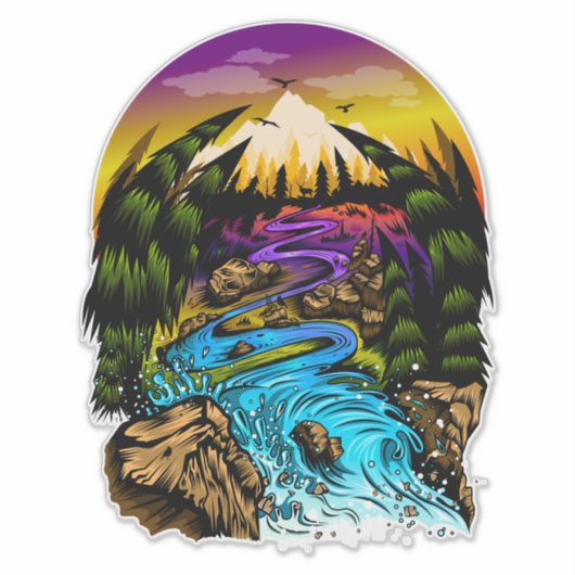 Buitenscène Sticker (Voorkant)