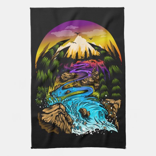 Buitenscène Theedoek (Verticaal)