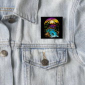 Buitenscène Vierkante Button 5,1 Cm (In situ)