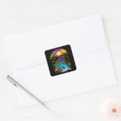 Buitenscène Vierkante Sticker (Envelop)
