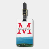 buitenshuis bergen Traveler blue personaliseren Bagagelabel (Voorkant verticaal)