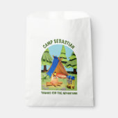 Buitenshuis Bonfire Camping Adventure Verjaardagsf Bedankzakje (Voorkant)