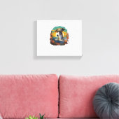 Buitenshuis Greyhound Dog Leesboek Canvas Afdruk (Insitu (Woonkamer))