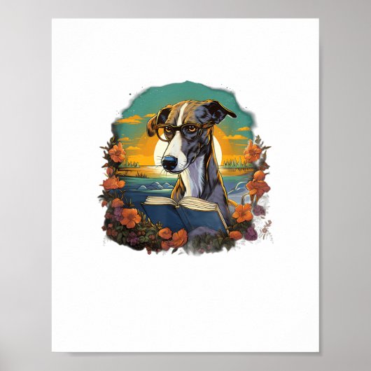 Buitenshuis Greyhound Dog Leesboek Poster (Voorkant)