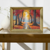 Buitenshuis Herfst Scène Poster