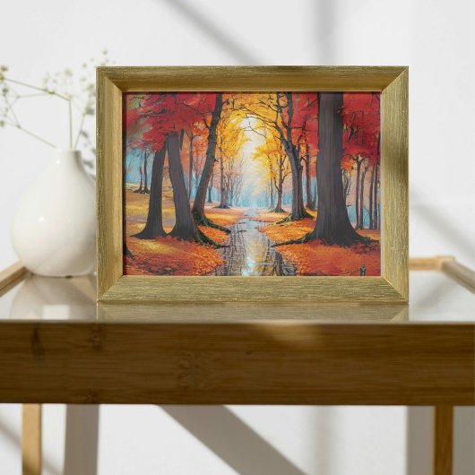 Buitenshuis Herfst Scène Poster