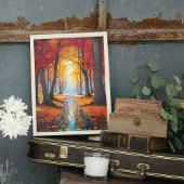 Buitenshuis Herfst Scène Poster