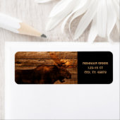 buitenshuis in nood verkerende houtbollen etiket (Insitu)