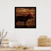 buitenshuis in nood verkerende houtbollen poster (Keuken)