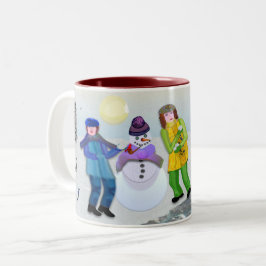 buitenshuis plezier Lee Marie’s Creative Design Tweekleurige Koffiemok