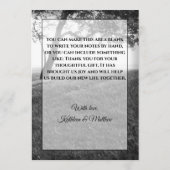 Buitenshuis Shade Black & White Wedding Bedankkaart (Achterkant)