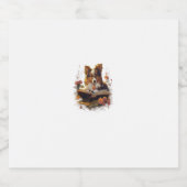 Buitenshuis Sheltie Hond Leesboek Sparkling Wijnetiket (Enkel label)