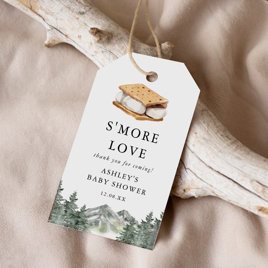 Buitenshuis S'more Liefde Smores Baby Shower Favor Cadeaulabel