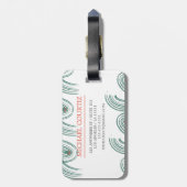 buitenshuis Traveler monogramma personalize Luggag Bagagelabel (Achterkant verticaal)