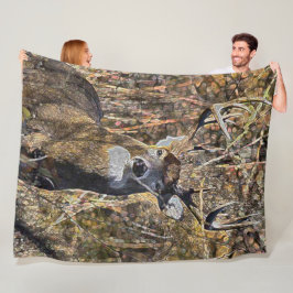 Buitenshuis Whitetail Deer Buck Hunter Plush Fleece Deken
