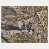 Buitenshuis Whitetail Deer Buck Hunter Plush Fleece Deken (Voorkant (Horizontaal))