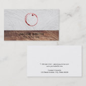 buitenshuis | Wijn | houtversiering | wijnvlek Visitekaartje (Voorkant / Achterkant)