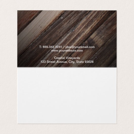 buitenshuis | Wijn Visitekaartje (Binnenkant ongevouwen)