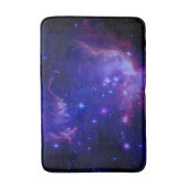 Buitenspatie-as / nebula blauwe tinstrips badmat (Voorkant Verticaal)