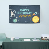 Buitenspatie Banner Rocket Astronaut (Beurs)