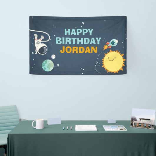 Buitenspatie Banner Rocket Astronaut (Beurs)