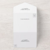 Buitenspatie Blauwgroen sterrenweddenschap All In One Uitnodiging (Buitenkant)