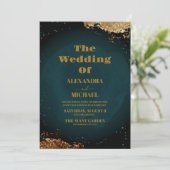 Buitenspatie Blauwgroen sterrenweddenschap Kaart (Staand voorkant)