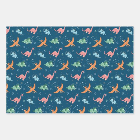 Buitenspatie Dinosaur Kinderen van Birthday Inpakpapier Vel (Voorkant)