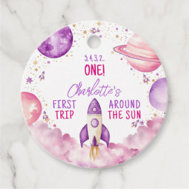 Buitenspatie eerste reis rond de zondag bedankjes labels