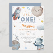 Buitenspatie eerste reis rond de zondag kaart (Voorkant / Achterkant)