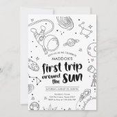 Buitenspatie eerste reis rond de zongen kaart (Voorkant)