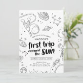 Buitenspatie eerste reis rond de zongen kaart (Staand voorkant)