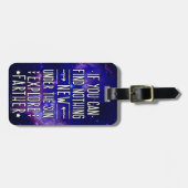 Buitenspatie Galaxy / Nebula met exploratiewoorden Bagagelabel (Voorkant horizontaal)