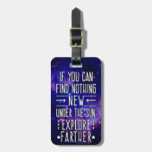 Buitenspatie Galaxy / Nebula met exploratiewoorden Bagagelabel (Voorkant verticaal)