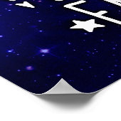 Buitenspatie Galaxy / Nebula met exploratiewoorden Poster (Hoek)