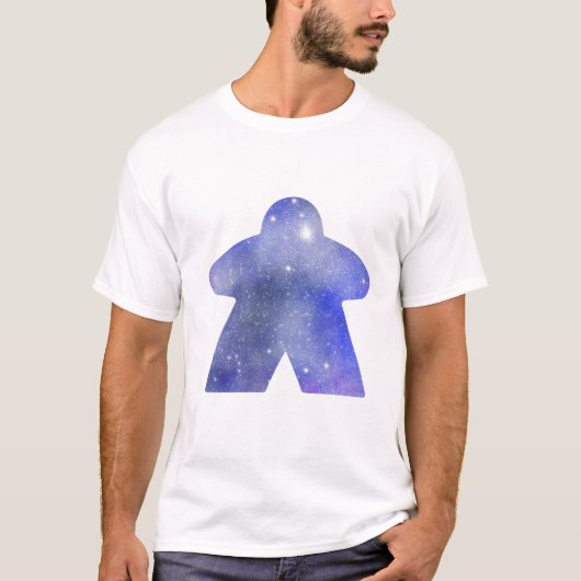 Buitenspatie in blauw t-shirt (Voorkant)
