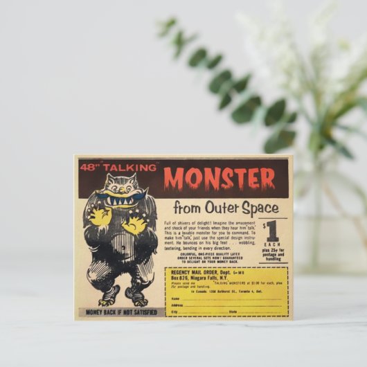 Buitenspatie Monster en Briefkaart (Staand voorkant)