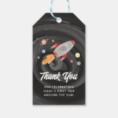 Buitenspatie Rocket Boy's Birthday Party Favor Cadeaulabel (Voorkant)