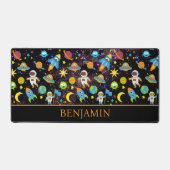 Buitenspatie Rocket Planet Black Bureaumat (Voorkant)