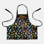 Buitenspatie Rocket Planet Black Schort (Voorkant)