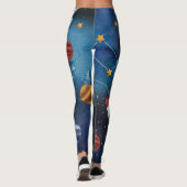 Buitenspatie Sluiting Night Stars Planet Leggings (Achterkant)